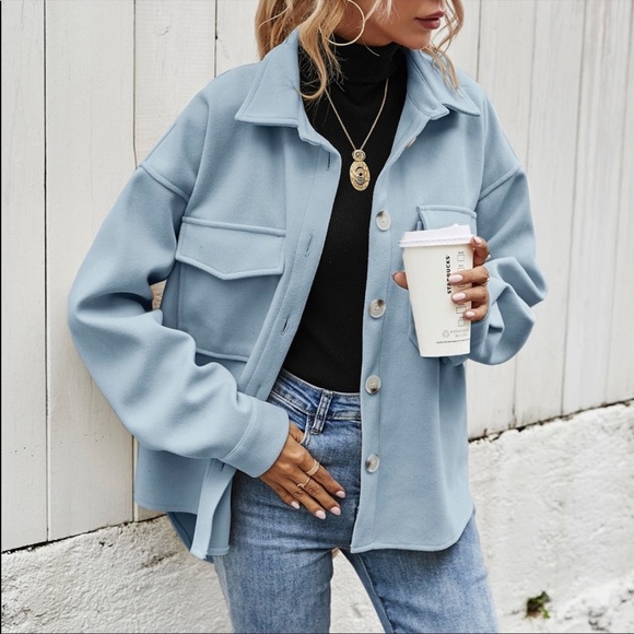 Boho cream boyfriend oversized button jacket shacket - Picture 11 of 15